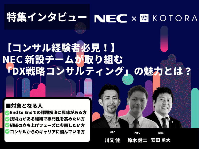 【コンサル経験者必見！】NEC 新設チームが取り組む「DX戦略コンサルティング」の魅力とは？ - コールセンター業務に適した5つの特徴とその理由